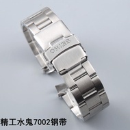 2024 High quality┇✶ 蔡-电子1 Seiko No. 5 solid stainless steel belt seiko water ghost 7002 folding buckle watch strap chain accessories 20 22mm male