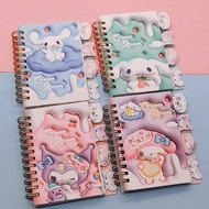 Kawaii Sanrio Kuromi Cinnamonroll Notebook Cartoon Anime Hello Kitty Cute Portable Tearable Notebook