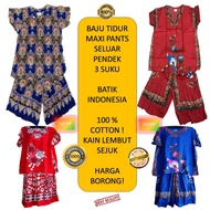 Baju Tidur MAXI PANTS ,  MAXI SELUAR Batik Indonesia Shirt Pants , Daster , Nighty , pyjama , matern