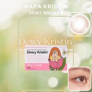 Hapa Kristin - Dewy Brown เลนส์รายเดือน ค่าสายตาปกติจนถึงสั้น1000 นำเข้าจากเกาหลี