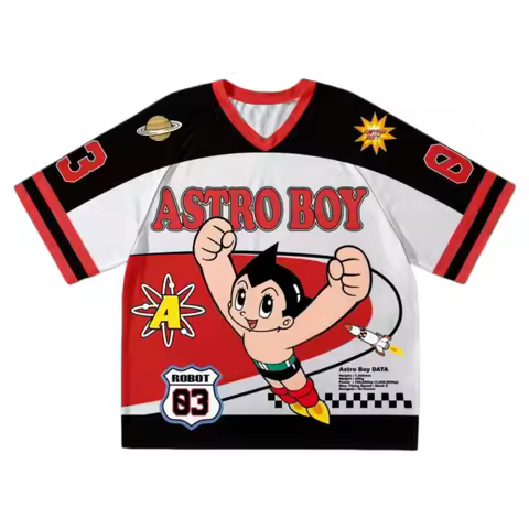 Hot Toys Astro Boy Anime Print Oversized Jersey Men Women Kids Athleisure T-Shirt Summer Breathable 