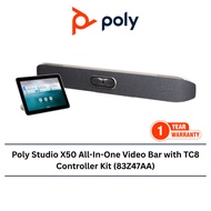 Poly Studio X50 All-In-One Video Bar with TC8 Controller Kit (83Z47AA)