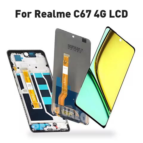 Original 6.72\" LCD Display Touch Screen Digitizer Repair For Realme C67 4G RMX3890 c67 5G RMX3782 -