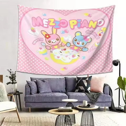 Kawaii Cartoon Anime Tapestry Cutecore Room Decor Aesthetic Room Decor Room Decoration Accessories R