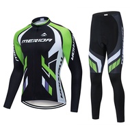 Merida Cycling Clothes Suit Outdoor Quick-Drying Cycling Top Long Sleeve Road Bike Spring and Autumn Cycling Trousers Moisture Wicking