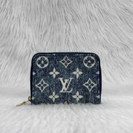 Louis Vuitton M81185藍單寧老花拉鏈零錢包