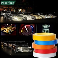 POKERFACE 1Pc 5mx1cm/5mx2cm Motorcycle Car Luminous Reflective Sticker Reflective Tape E1O2