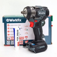 Máy siết bulong pin WORKFIX WF-IW470N Động cơ Không chổi than Lực siết 470Nm Kèm 25 Phụ kiện