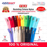 (Part 1) REGULAR PANTS ZIPPER 35-NEC "YEE" 7 INCH METAL NYLON/ (17.5CM) Code (004 to/d 801) Dozen/s