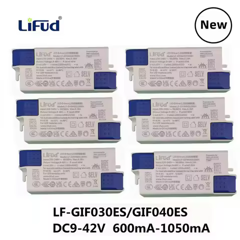 220V Lifud LED Driver DC9-42V 25W-40W LF-GIFxxxES 600mA 700mA 750mA 800mA 850mA 900mA 950mA 1000mA 1
