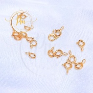 ตะขอ ทองคำแท้ PM สร้อยคอ ตะขอสปริงกลม ทองแท้ 9k Italy (37.5%) น้ำหนัก 0.06.0.12 กรัม มีใบรับประกันจา