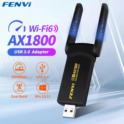 FENVI 1800Mbps WiFi 6 USB Adapter Dual Band 2.4G/5Ghz Wireless WiFi Receiver USB 3.0 Dongle Network 