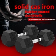 Leikefitness Hexagonal Solid Steel Hand Weight Dumbbell Set (5-25lbs)
