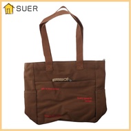 SUER Student Book Bag, Canvas Square Shape Canvas Shoulder Bag, Large Capacity Student Bag