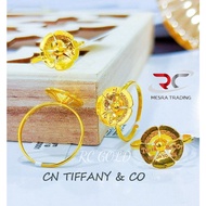 CINCIN BUNGA TIFFANY EMAS TULEN 916 CN NEW TIFFANY EMAS 916 FASHION GOLD RING TIFFANY N CO 916