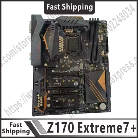 LGA 1151 Motherboard Z170 Extreme7+ Z170 support Core i5 i7 Cpus DDR4 64GB PCI-E 3.0 USB3.1M.2 HDMI 
