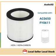 【Local Seller】AC0650 FY0611 Compatible Hepa Active Carbon 3 in 1 Replacement Filter For PHILIPS 600i