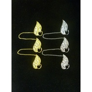 Peranakan Nyonya Kebaya Accessories Kerosang/Kerongsang Brooch: Gold/Silver Leaves