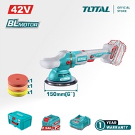 TOTAL Tools Cordless Polisher + Sponge Pad + Battery + Charger (42V / 150mm / Brushless) TAPLI42152