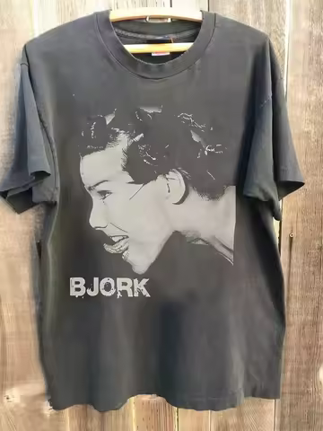 Bjork Graphic Tshirt, Bjork Charcoal Unisex Gift Summer Men's and Women's Loose Breathable T-shirt