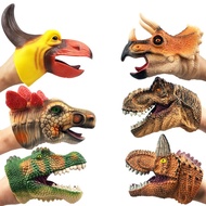 Soft Doll Dinosaure Hand Puppets Figure Head Animal Arm Dino Toys For Stories kids Model World
