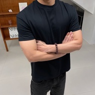 【ks1158.my】 GTAL修身纯色T恤索罗娜面料紧身运动大码男装速干弹力圆领短袖GTAL Slim Solid Color T-Shirt Solona Fabri 【0628mhnJaiJRx