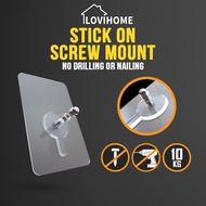 SG DIY Stick On Screw Mount - No Drill Traceless Strong Wall Hanging Heavy Duty Sticker Home Improvement Tool Kit