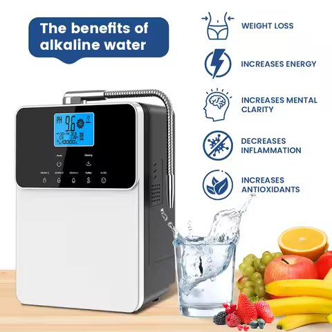 CAWOLO 11 Plates Platinum Coating Alkaline Water Ionizer Machine Household PH 4.5~10.5 Alkaline Acid