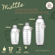 Transparent Plastic Shaker Bottle Drink Shaker MIXTTLE Cocktail Shaker Mixer Bartender Bottle
