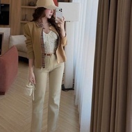 Jacket Khaki Brown Plaid 7290