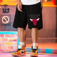 M-7XL Men Short Shorts Mens Clothing Pants NBA Bulls Seluar Pendek Lelaki Black Boy Basketball Draws