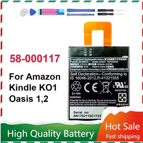 Battery 58-000117 58000117 245mAh Mobile Phone for Amazon Kindle KO1 Oasis 1,2 Oasis1 Oasis 2 Oasis2