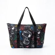 PEANUTS Woodstock防潑水可摺雙面旅行袋/運動