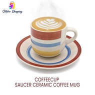 Ceramic Coffee Mug Cup w/Ceramic Plate Drinkware Coffee Mug Tea Cup Set