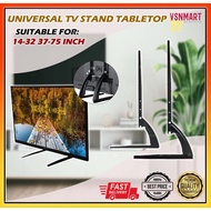 Universal TV Stand Tabletop Mount Monitor Pedestal Fits 14-32 37-75 inch