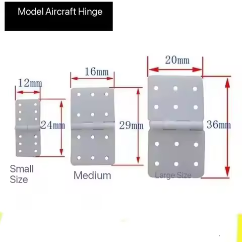 5pcs 20pcs High Strength Nylon Pinned Hinge RC Model Airplane Parts 12x24 16x28 20x36mm for Fixed Wi