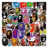 50PCS Bape Fashon Brand A Bathing Ape Stickers For Laptop Helmet Notebook Decal