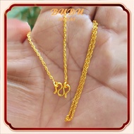 COD สร้อยคอทองคําแท้อิตาลี 18k ทอง 98.2% น้ําหนัก 2.2 กรัม ขนาด 18 นิ้ว