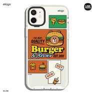 elago l LINE FRIENDS Burger Time iPhone 11 6.1" Case (elago x LINE ลิขสิทธิ์แท้)