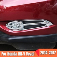 aihei ABS Chrome For Honda HR-V HRV Vezel 2014 2015 2016 2017 Head Front Fog Lights Lamp Covers Fram