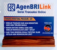 HIASAN MEJA AGEN BRILink (PAPAN PERINGATAN, AKRLIK)