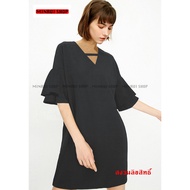 Zara Dress Bell Sleeves Double-Layer Ruffle Beautiful Looks Chic Bust 44 Inches Length 35 Waist 42 H