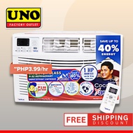 【COD】 UNO BRAND NEW ASTRON WINDOW INVERTER AIRCON WITH REMOTE 1HP  1.5HP