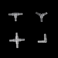 Fish Tank Transparent acrylic connector 1/4" T/cross/elbow/Y Aquarium Air tube Joint