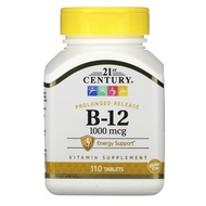 Vitamin B12 1000 mcg (110 Tablets) Prolonged release - 21st Century วิตามินบี12