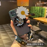 現貨秒出 全新 iphone 11 pro apple 手機殼綠色鄒菊補妝鏡長短吊繩