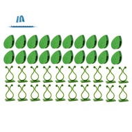 80Pcs Plant Climbing Wall Fixture Clips Plant Fixer Vines Garden Green Leaf Plant Wall Clips Vines H