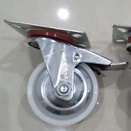 3" white nylon brake wheels with brake wheels 3" inchNilon 3" nylon wheels 3" steering wheels 3 inch