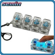 SEMIN Fidget Keychain, Finger Keyboard with 3/4/9 Keys for Stress Relief, Time-Passing Device, Pi To