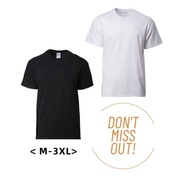 MEN PLAIN T-SHIRT MICROFIBER CASUAL SHORT SLEEVES STRETCHABLE (BAJU T-SHIRT KOSONG LELAKI)